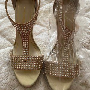 Caparros Gold Strap Heels